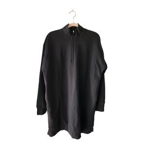 NWT Ideology Women's Fleece Dress Black L